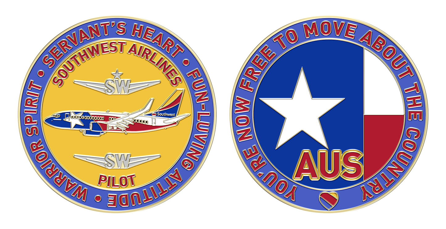 SouthWest AUS Pilot Challenge Coin
