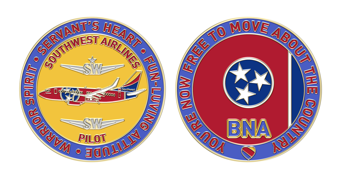 SouthWest BNA Pilot Challenge Coin