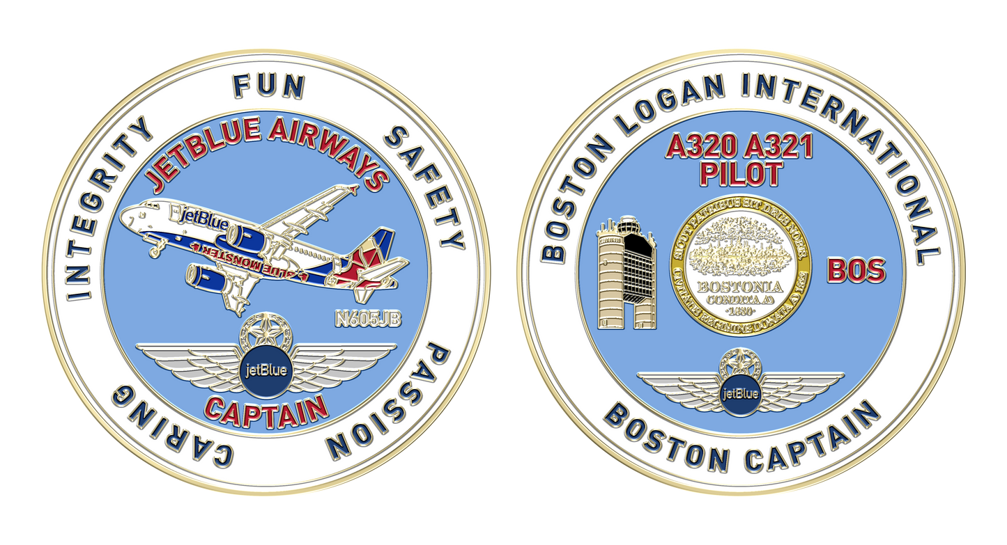 JetBlue BOS A320 Captain Challenge Coin