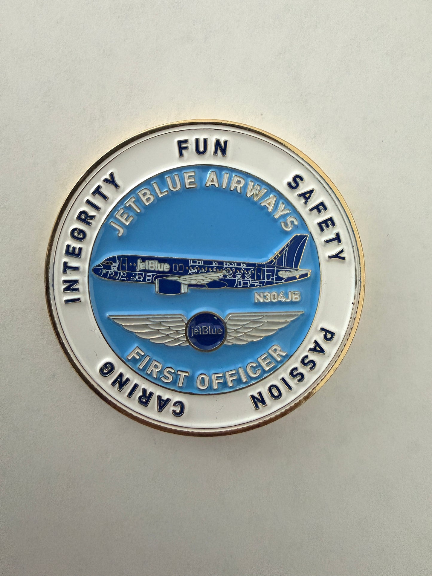 JetBlue BOS A220 First Officer Challenge Coin