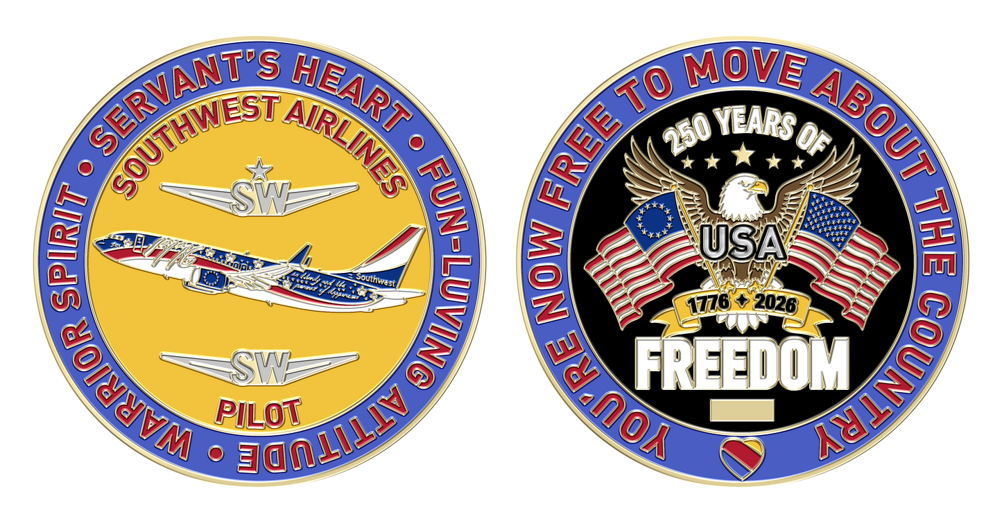 SouthWest Independence Pilot Challenge Coin