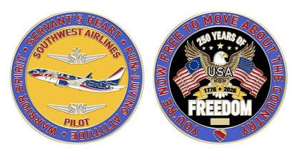 SouthWest Independence Pilot Challenge Coin