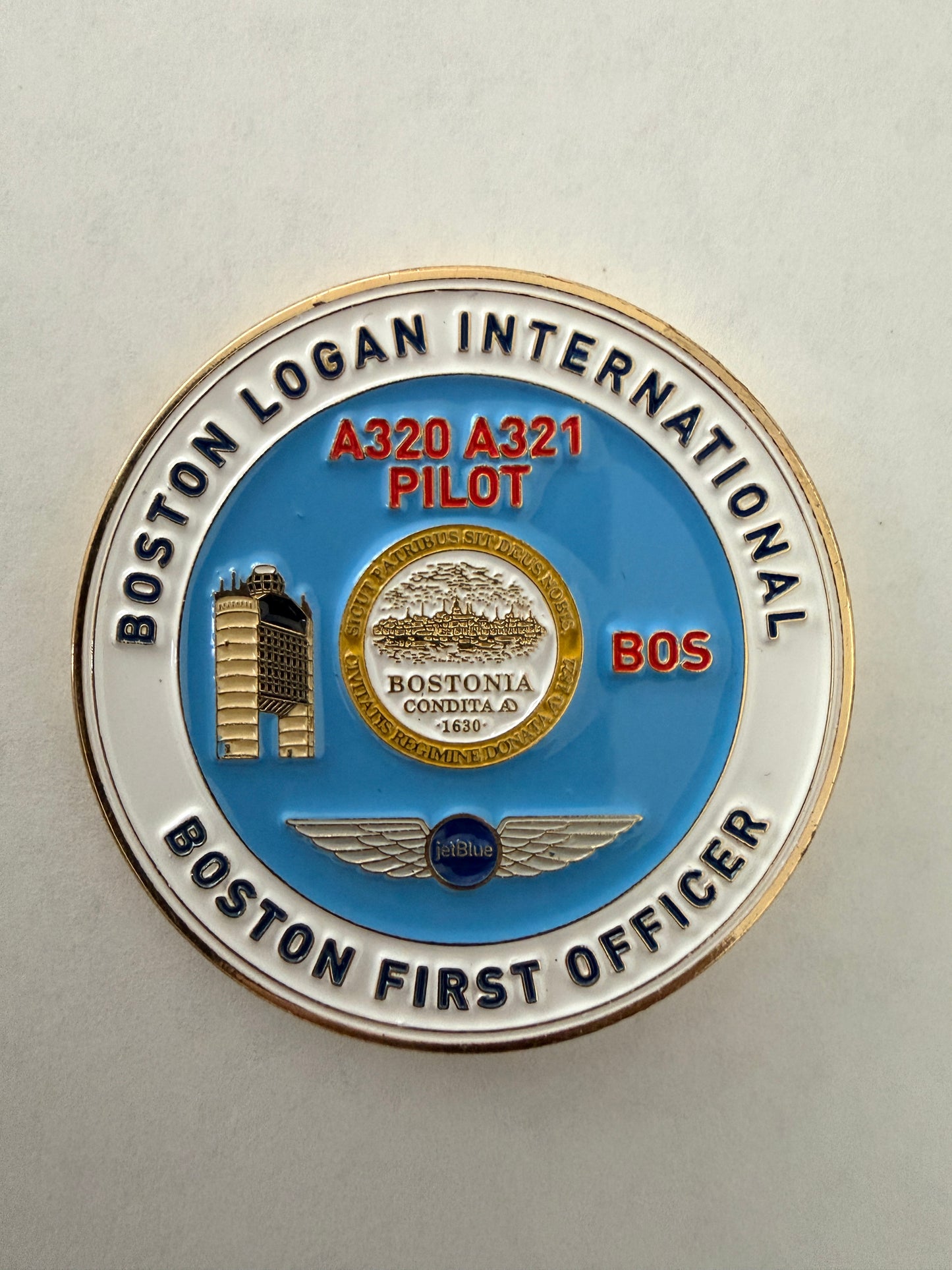 JetBlue BOS A320 First Officer Challenge Coin