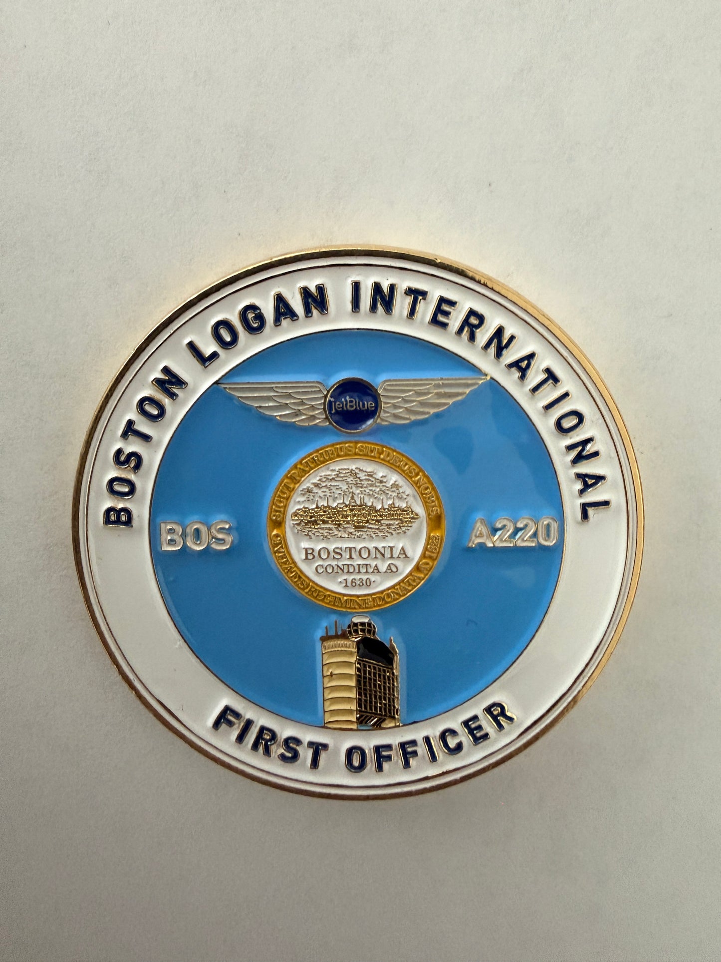JetBlue BOS A220 First Officer Challenge Coin