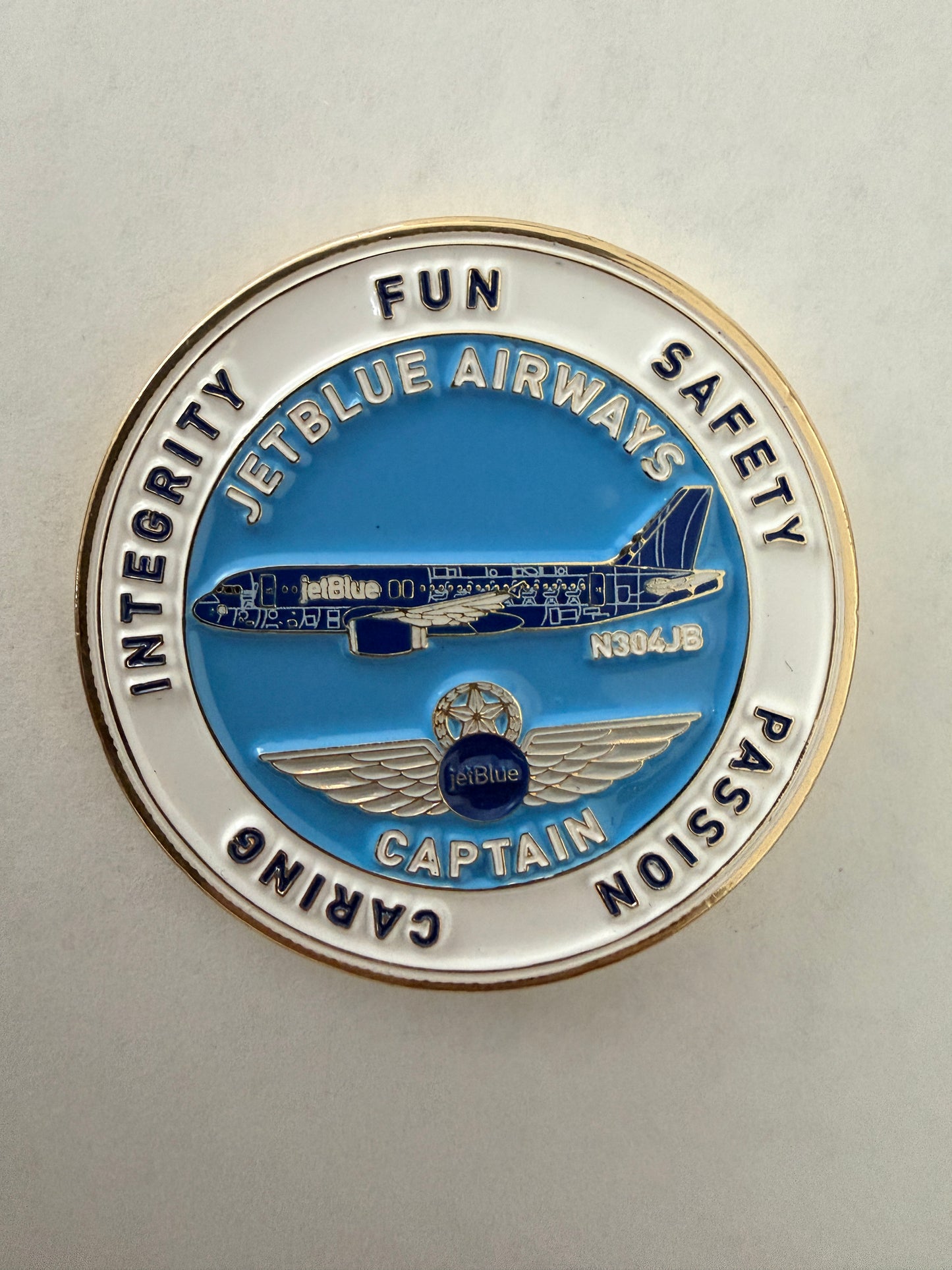 JetBlue BOS A220 Captain Challenge Coin