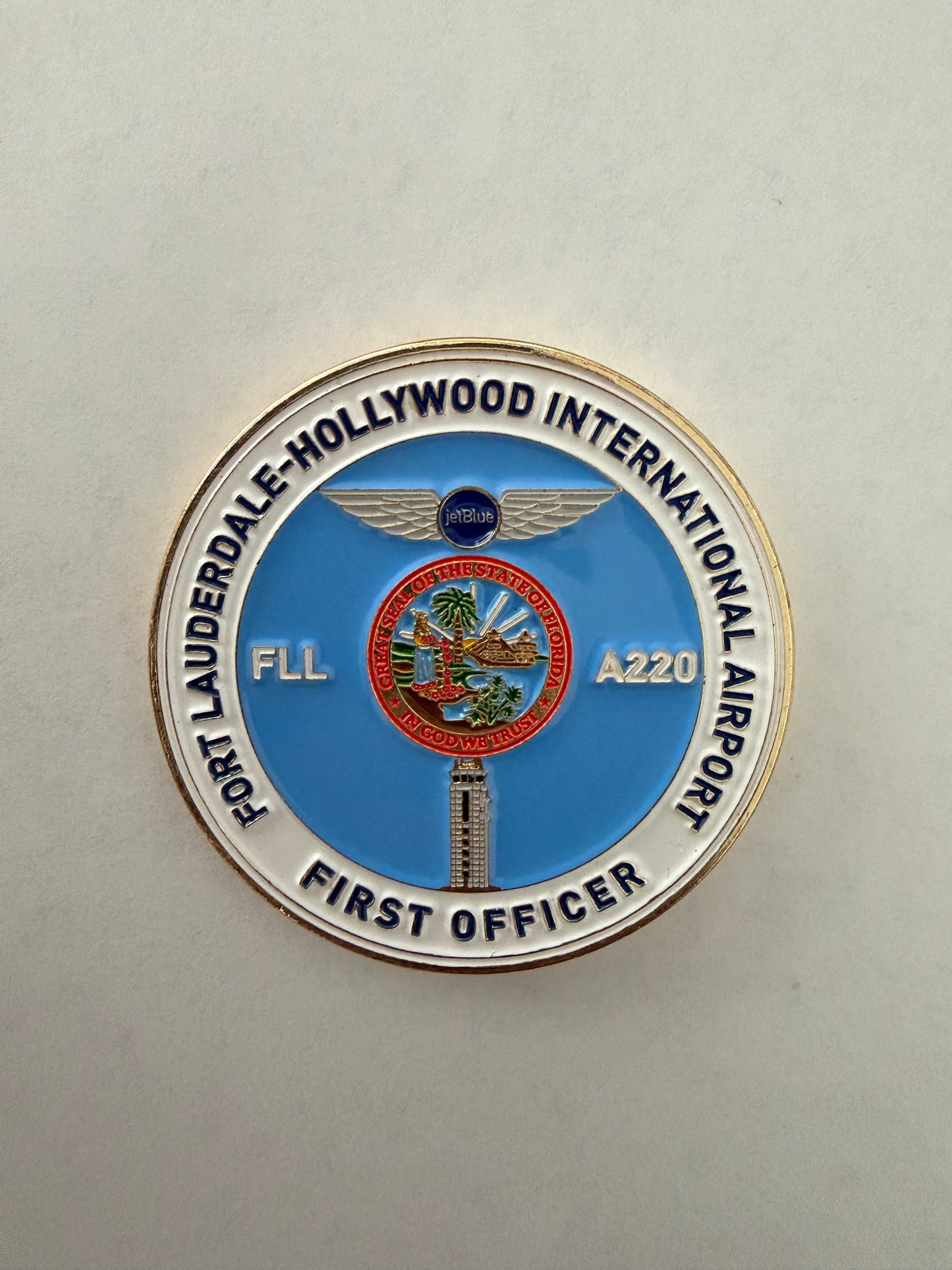 JetBlue FLL A220 First Officer Challenge Coin