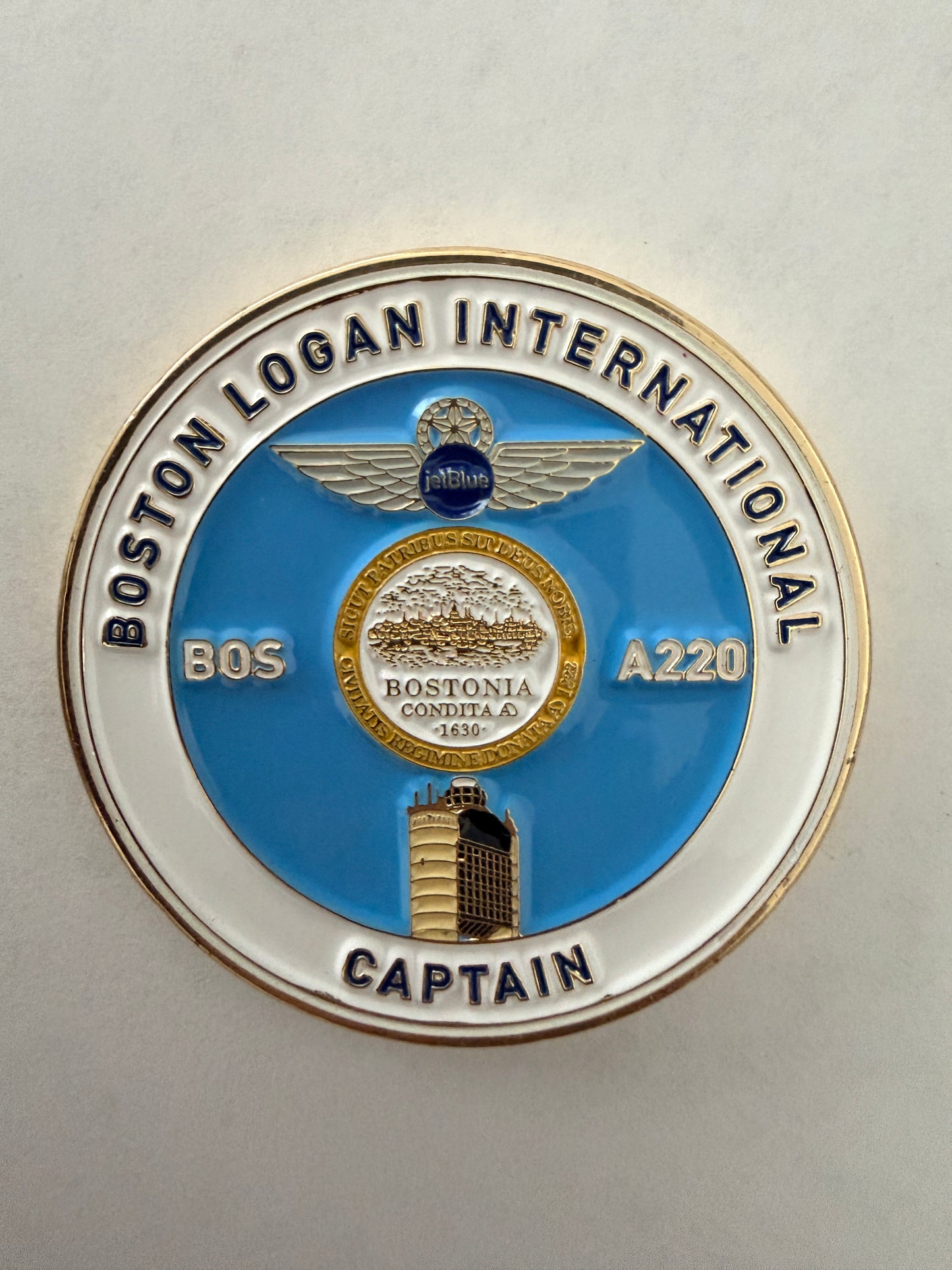 JetBlue BOS A220 Captain Challenge Coin