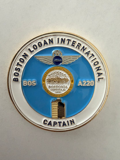 JetBlue BOS A220 Captain Challenge Coin