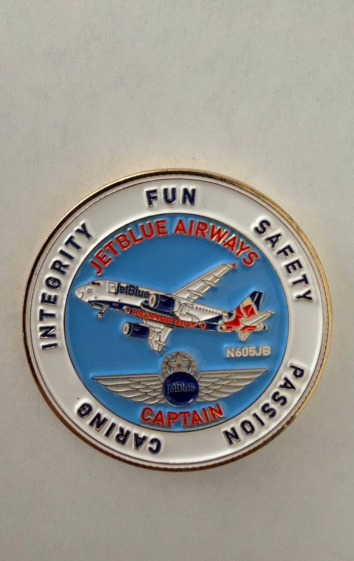 JetBlue BOS A320 Captain Challenge Coin