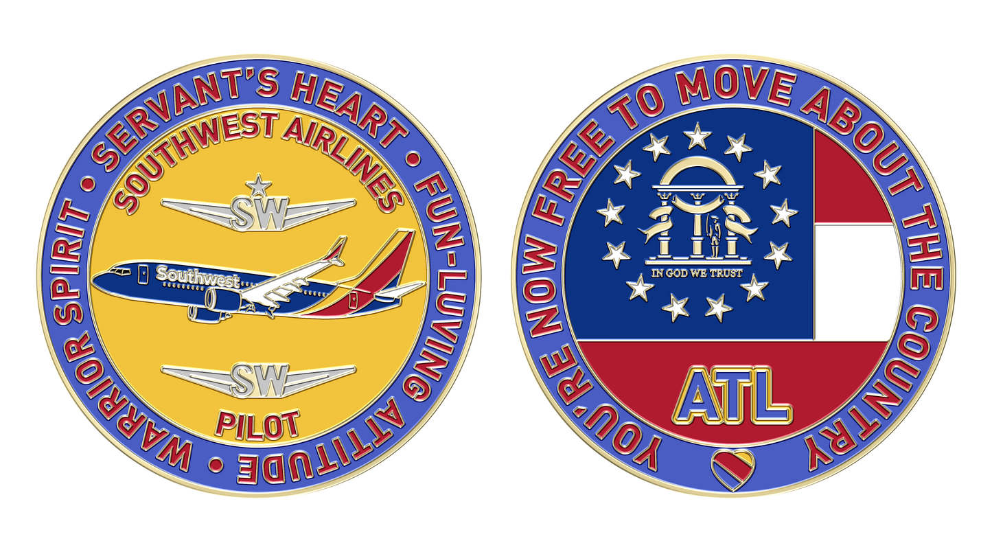 SouthWest ATL Pilot Challenge Coin
