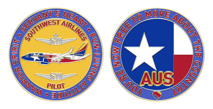 SouthWest AUS Pilot Challenge Coin