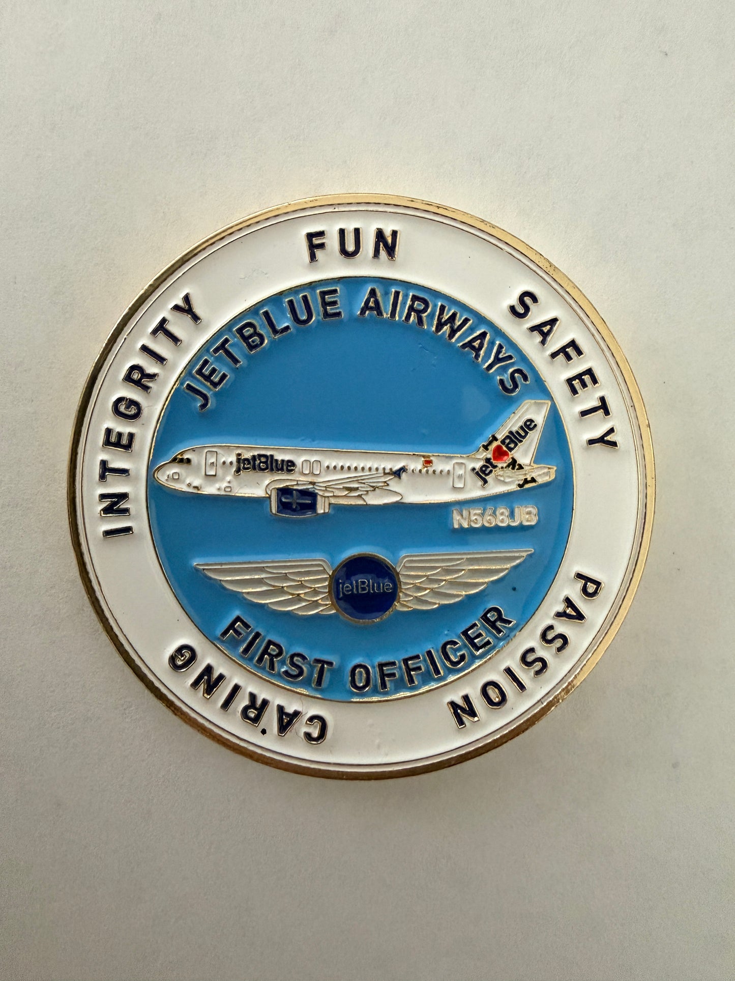 JetBlue JFK A320 First Officer Challenge Coin