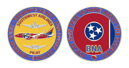 SouthWest BNA Pilot Challenge Coin