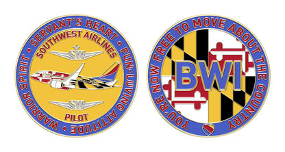 SouthWest BWI Pilot Challenge Coin