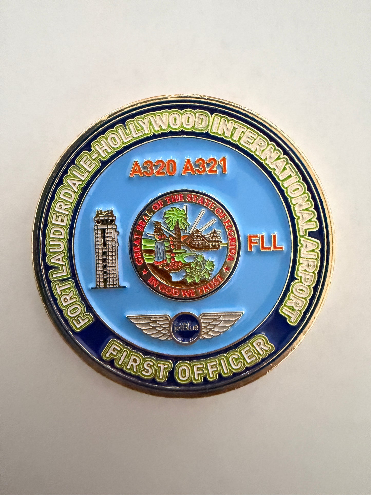 JetBlue FLL A320 First Officer Challenge Coin
