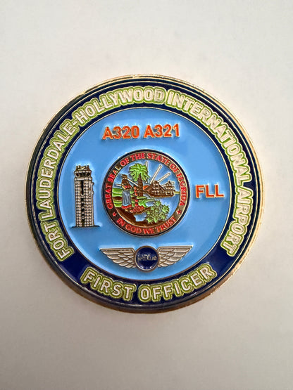 JetBlue FLL A320 First Officer Challenge Coin