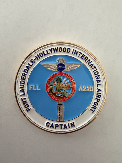 JetBlue FLL A220 Captain Challenge Coin