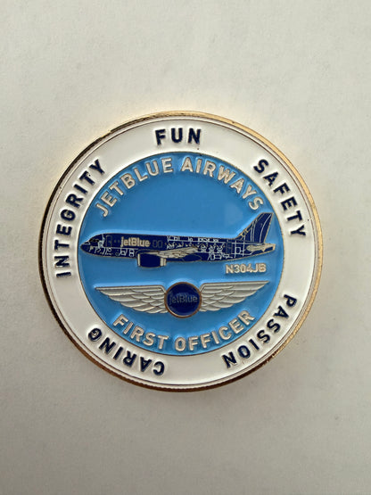 JetBlue FLL A220 First Officer Challenge Coin