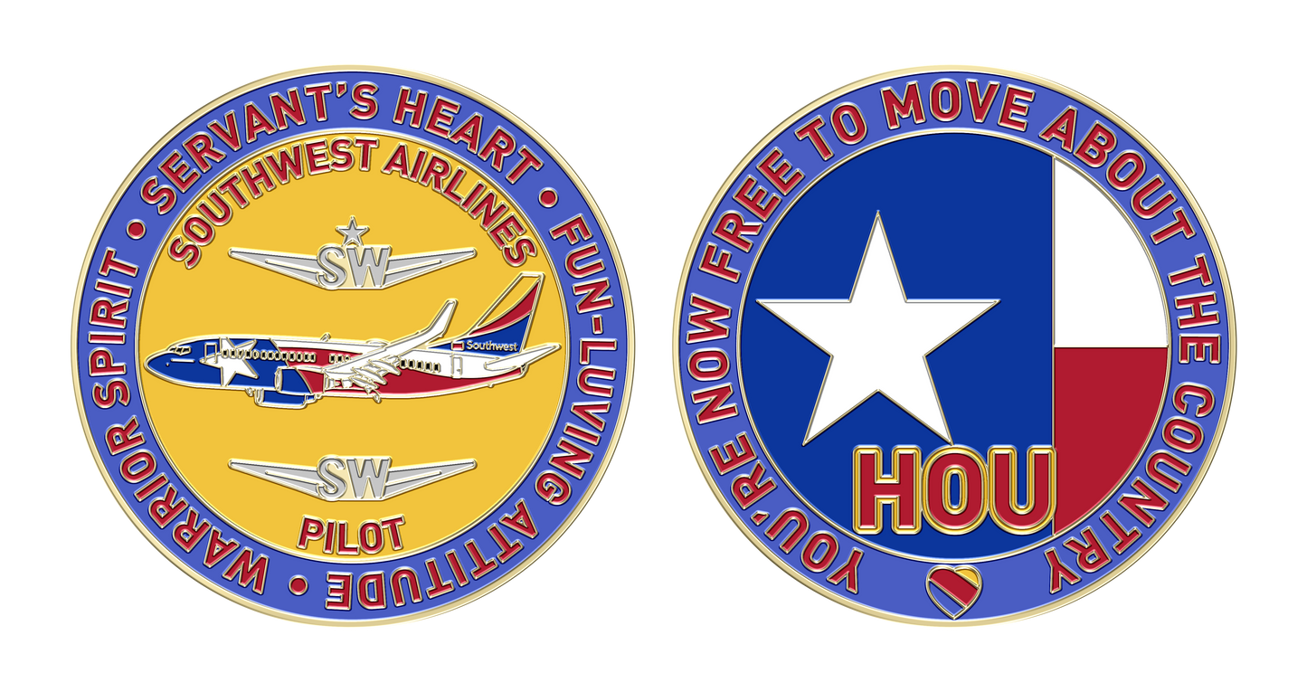 SouthWest HOU Pilot Challenge Coin