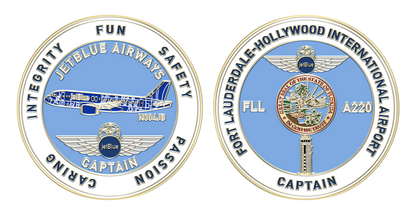 JetBlue FLL A220 Captain Challenge Coin