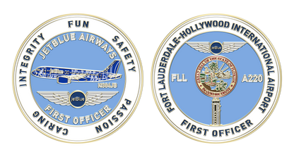JetBlue FLL A220 First Officer Challenge Coin
