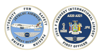 JetBlue JFK A320 First Officer Challenge Coin