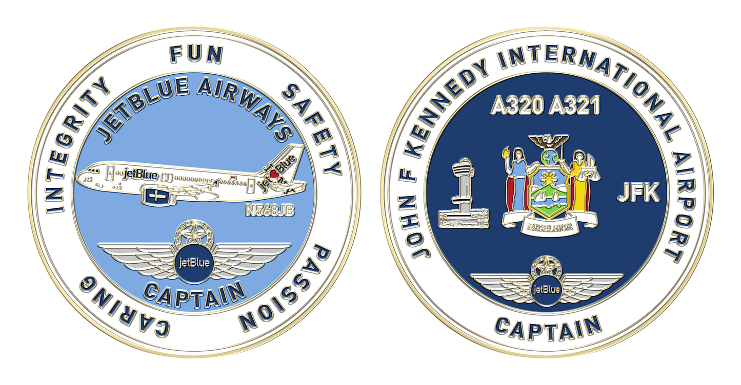 JetBlue JFK A320 Captain Challenge Coin