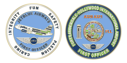 JetBlue FLL A320 First Officer Challenge Coin
