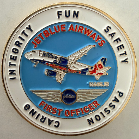 JetBlue BOS A320 First Officer Challenge Coin