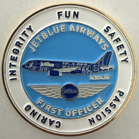 JetBlue BOS A220 First Officer Challenge Coin