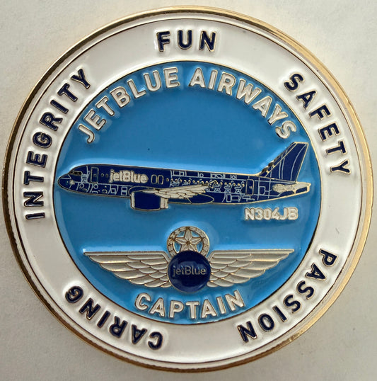 JetBlue BOS A220 Captain Challenge Coin