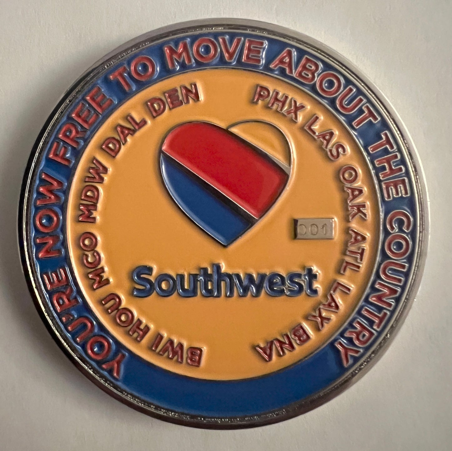 SouthWest Pilot Challenge Coin