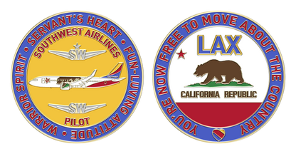 SouthWest LAX Pilot Challenge Coin