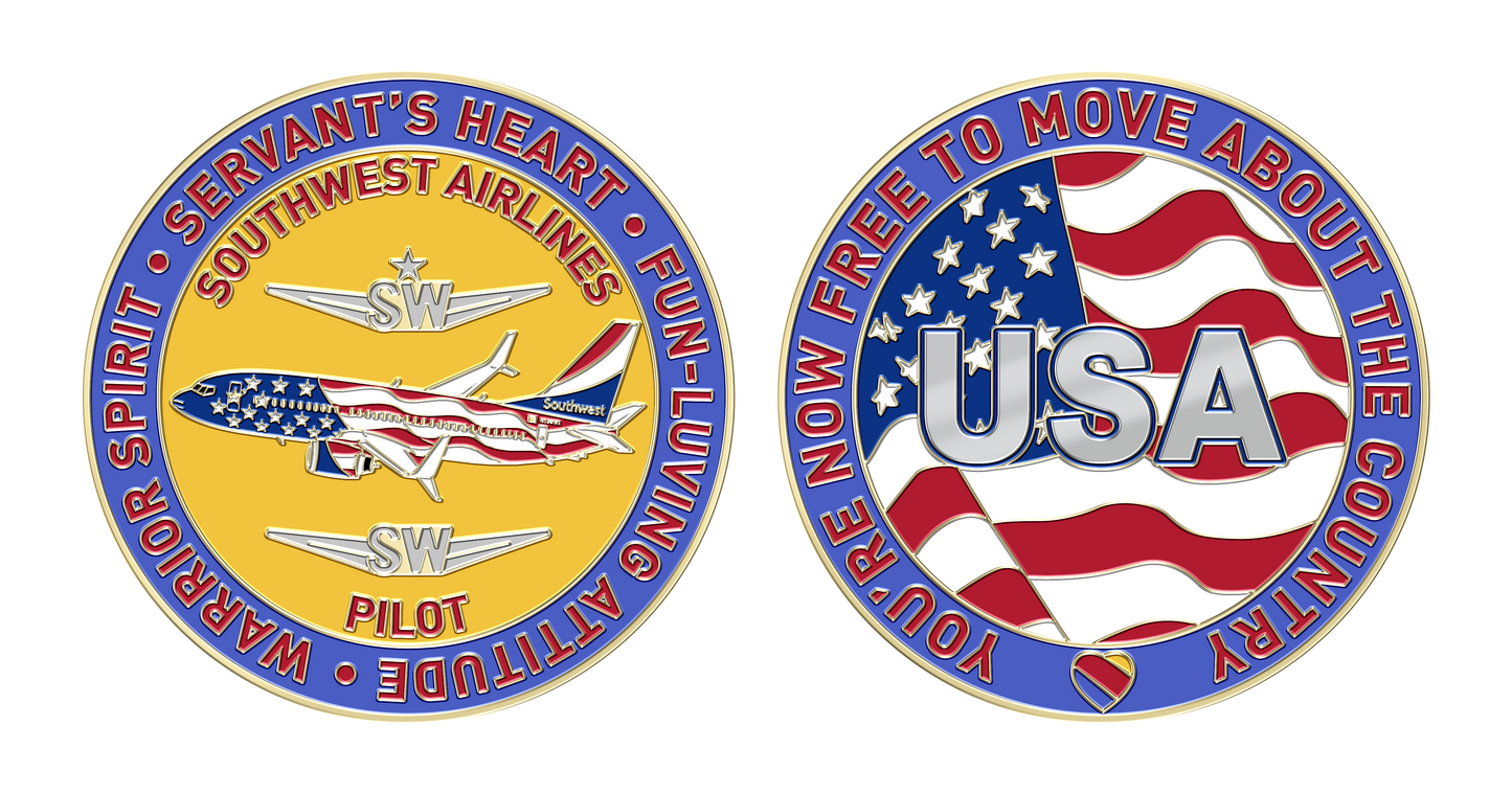 SouthWest Freedom One Pilot Challenge Coin