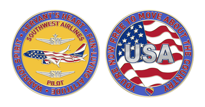 SouthWest Freedom One Pilot Challenge Coin